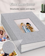 Artfeel Photo Album 4x6 300 Pockets Linen Cover Memory Book White Pages