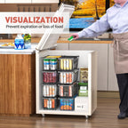 Goovilla Freezer Organizer Bins with Foldable Handle, 4 Pack Stackable Freezer