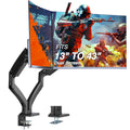 AVLT Dual Monitor Arm Desk Mount 13-43in Full Motion VESA USB Pass Through Black