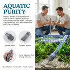 Delyle Aquarium Siphon Gravel Cleaner, 3-in-1 Fish Tank Vacuum with Sand Washer,