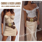 XZQTIVE Western PU Leather Belts for Woman Concho Cowgirl Cowboy Disc Belt for