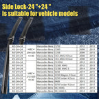 2 wipers Replacement for MBZ 2013-2010 E350 E550 E63 AMG/2013-2012