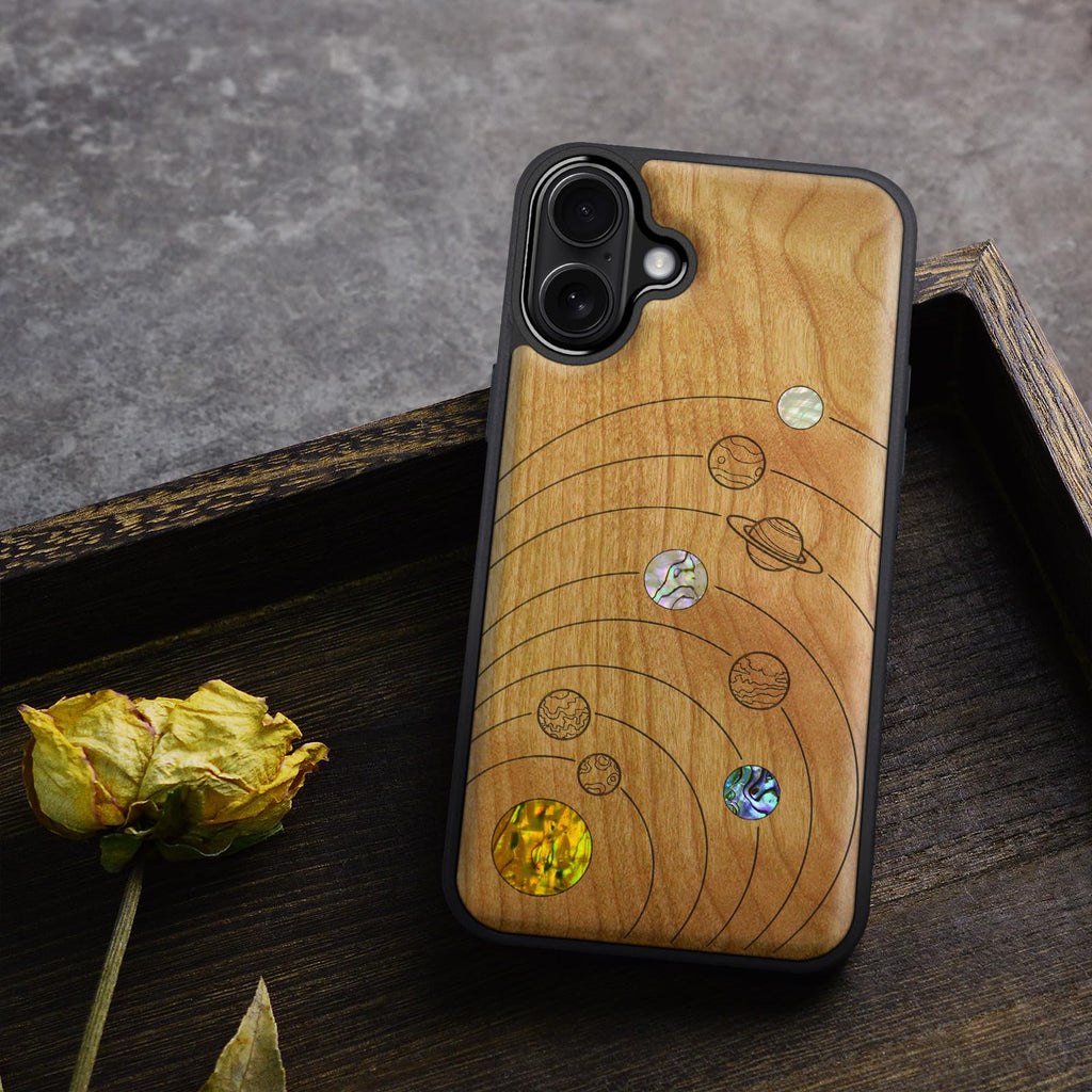 Carveit Magnetic Wooden Case for iPhone 17 Case, Wood Artisan Engraved &