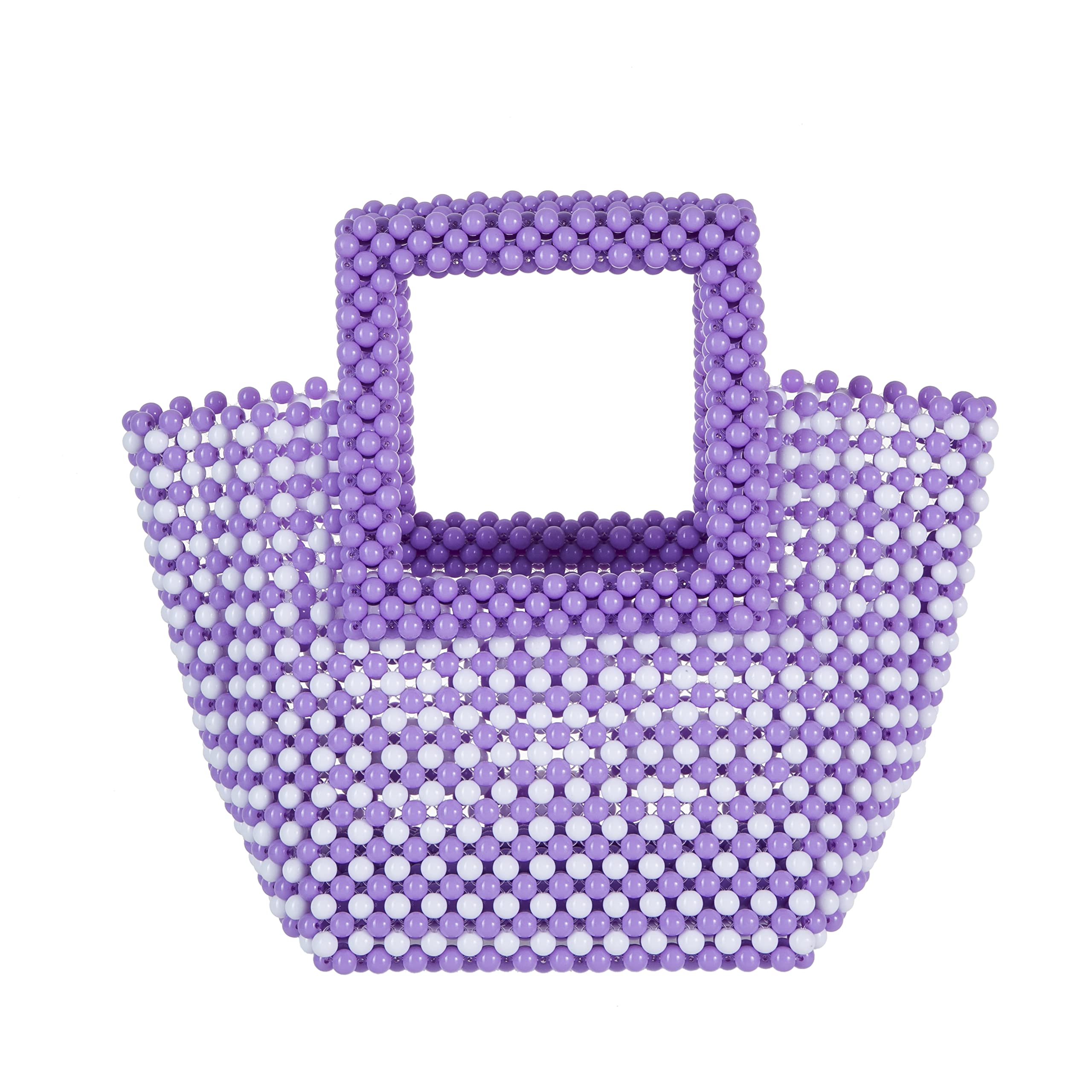 Women Acrylic Beaded Tote Bag Macaron Color Evening Wedding Party Purse
