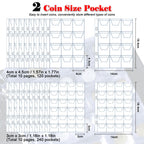Intendvision Coin Album - 20 Pages, 360 Pockets Two Coin Size, Coin Collection