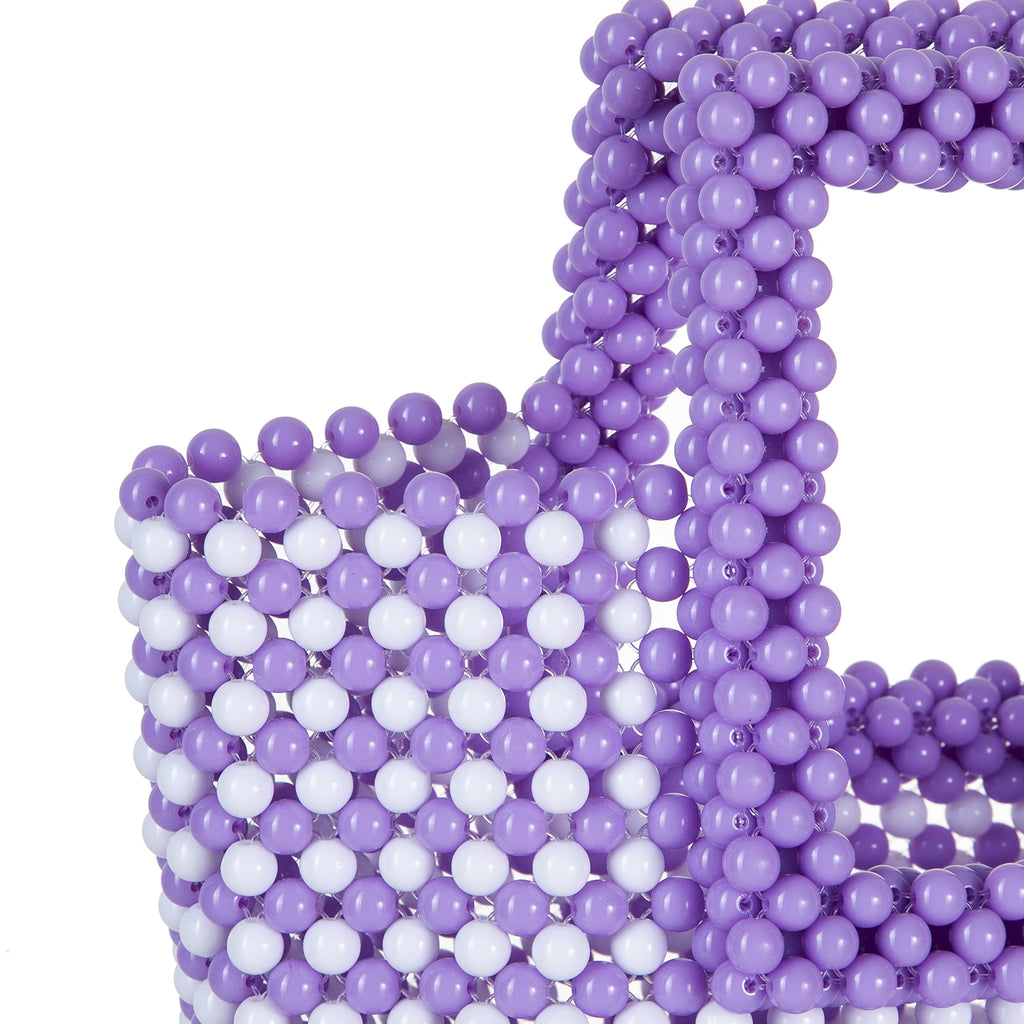 Women Acrylic Beaded Tote Bag Macaron Color Evening Wedding Party Purse