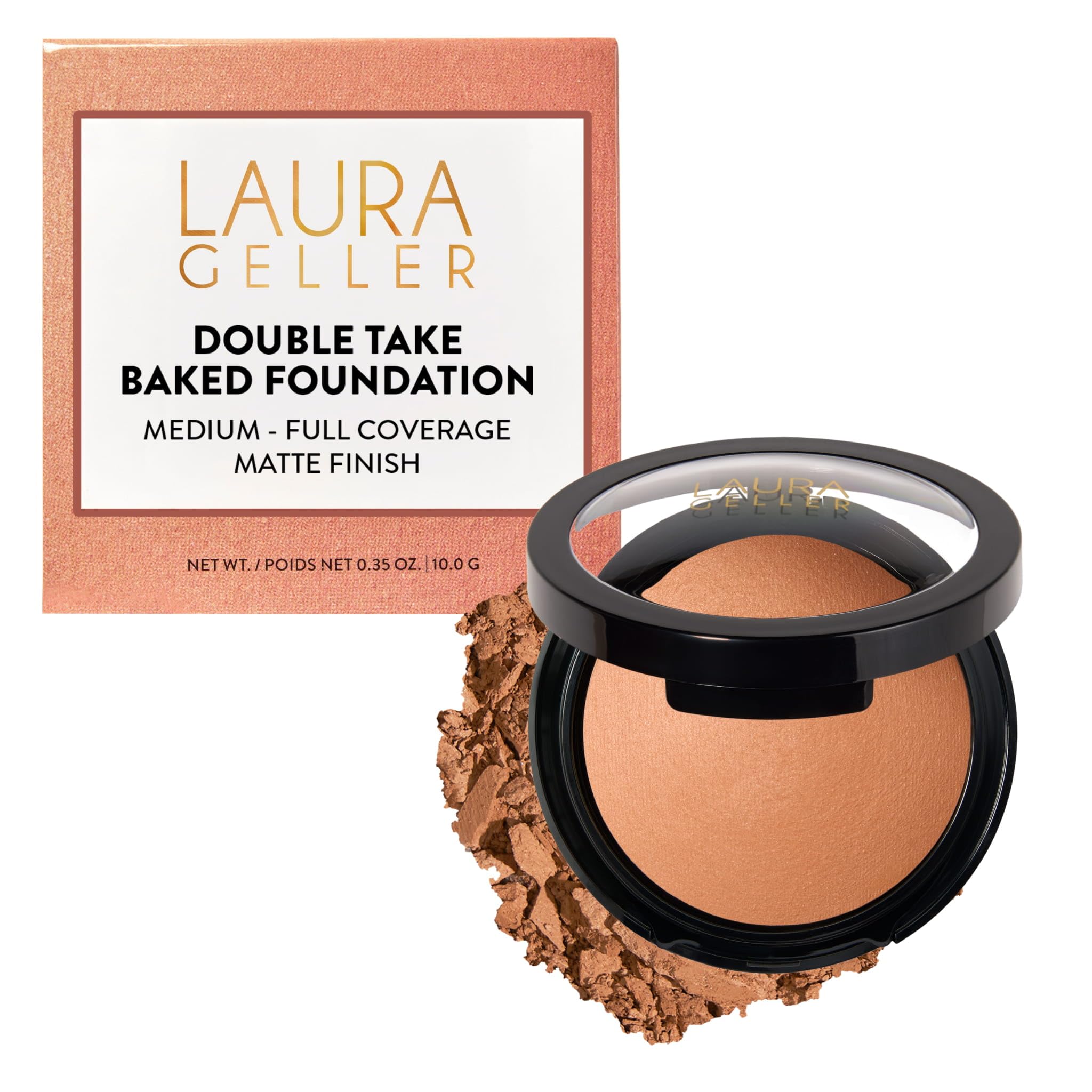 Laura Geller Baked Double Take Powder Foundation Sand Full Coverage Matte Finish