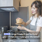 EKON Range Hood Insert 36 Inch, 900 CFM Built-in Kitchen Vent Hood, Ducted or