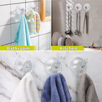 Antimbee 3 Pack Suction Cup Hooks, Clear Suction Cup Hanger, Removable Small