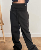Mens Y2K Wide Leg Sweatpants Baggy Hip Hop Drawstring Vintage Trousers