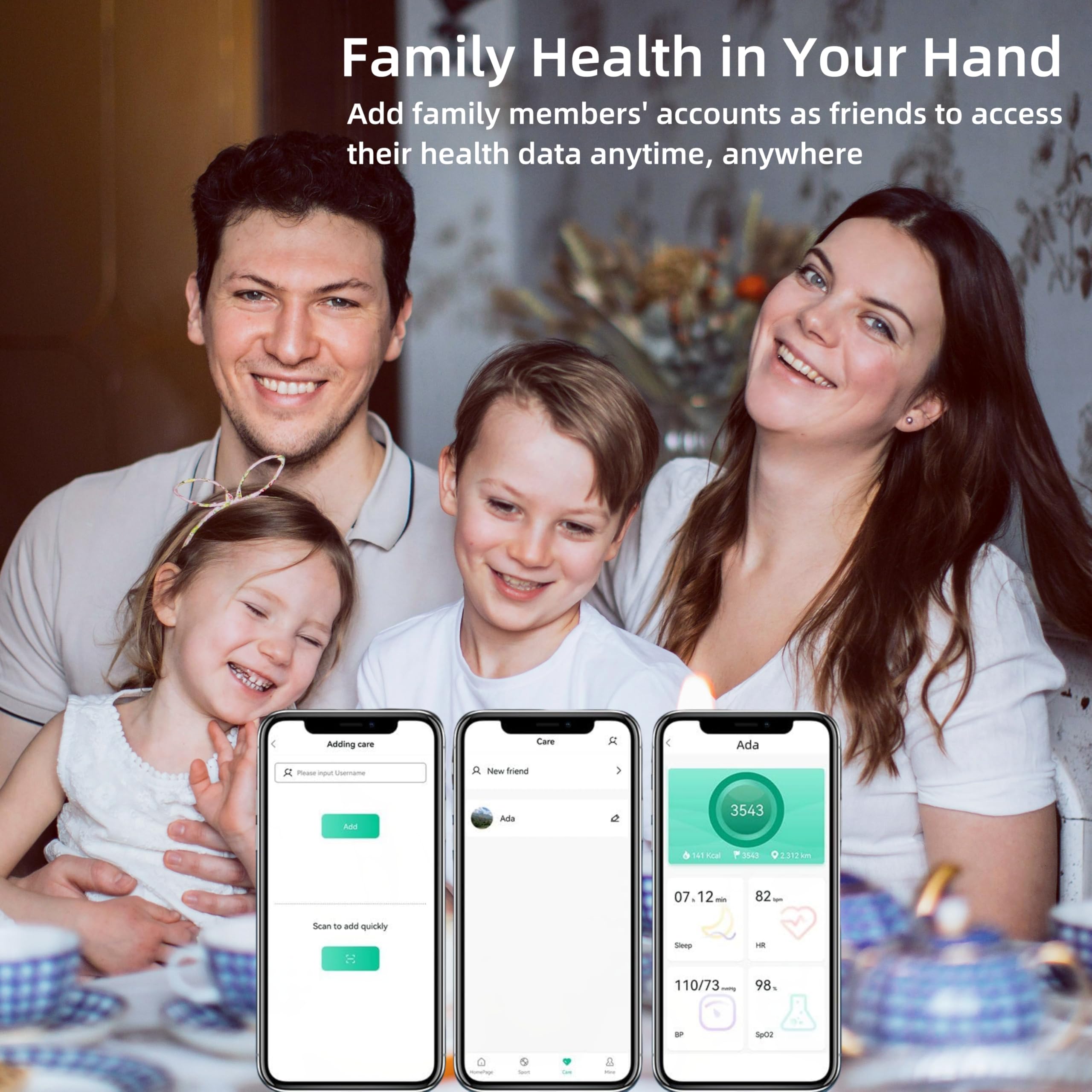 UniJethro Smart Ring for Women Men, Health Fitness Tracker Rings, IP68