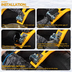 AUTOXBERT Upgraded Tire Snow Chains for Cars, Anti-Slip TPU Snow Chains