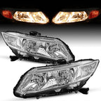 Headlights Assembly for 2012-2015 Honda Civic 4Dr Sedan | 2012-2013 Honda Civic