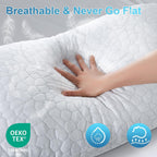 QUTOOL Cooling Memory Foam Pillow Queen Adjustable for Side Back Sleepers