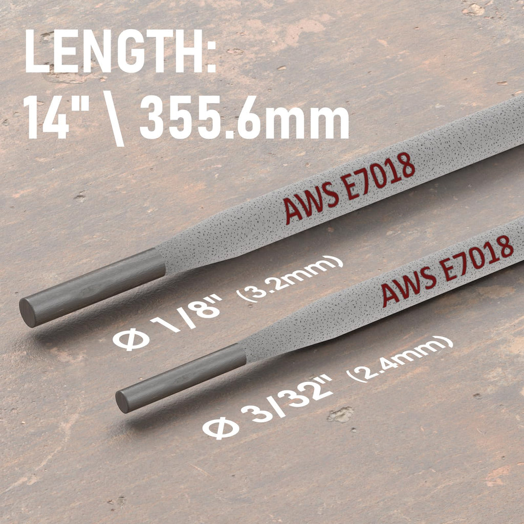 YESWELDER E7018 Welding Rods 3/32 & 1/8 Carbon Steel Electrodes 5lb Pack