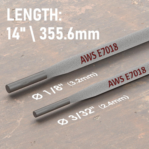 YESWELDER E7018 Welding Rods 3/32 & 1/8 Carbon Steel Electrodes 5lb Pack