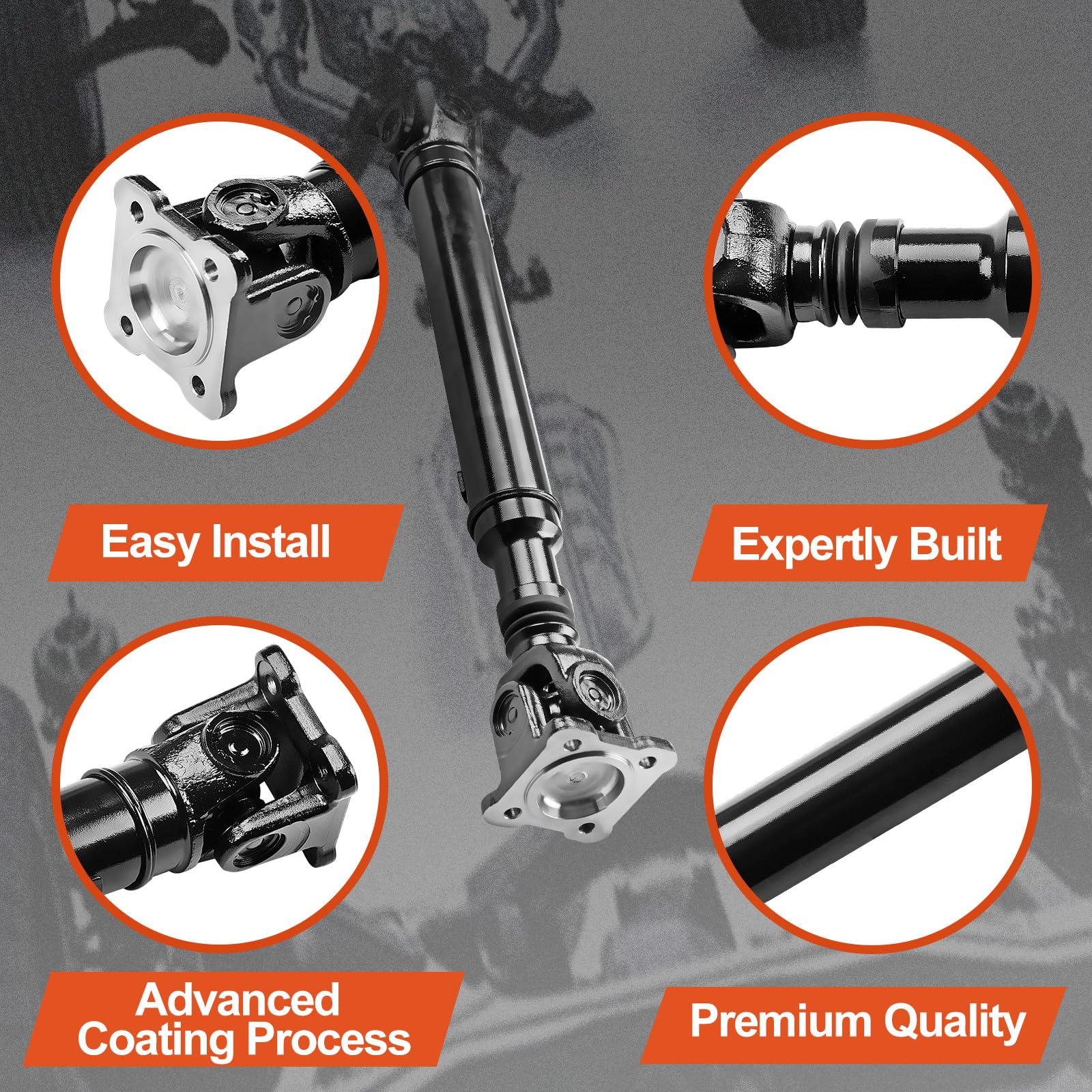 65-7040 Front Complete Drive Shaft Prop Shaft Driveshaft Assembly [AWD]
