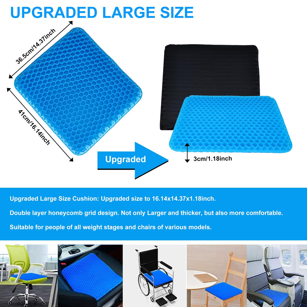Yimiyaa Gel Seat Cushion, Double Thick Egg Gel Cushion for Pressure Pain Relief,