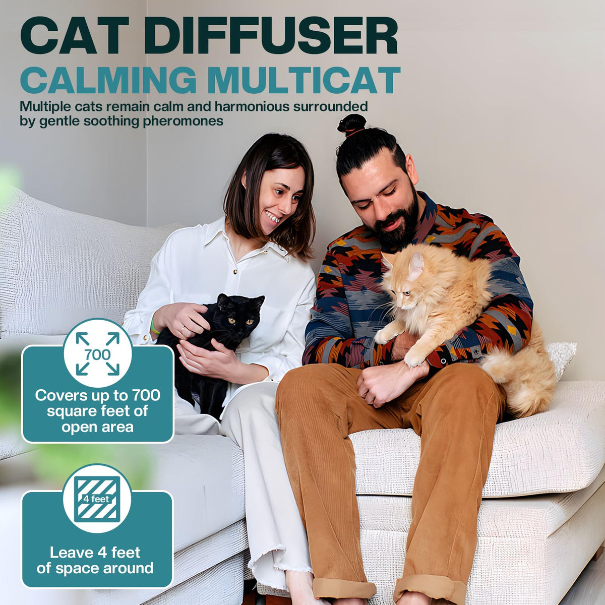 OPEN BOX - LIWENQI Cat Calming Diffuser 6 in 1 Multicat Calming Pheromones
