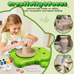 Skirfy Mini Pottery Wheel Kit for Beginners Kids,Electric Ceramic Wheel with