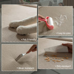 Stretch Sofa Couch Cover Washable Anti Slip Furniture Protector Light Brown