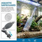 Delyle Aquarium Siphon Gravel Cleaner, 3-in-1 Fish Tank Vacuum with Sand Washer,