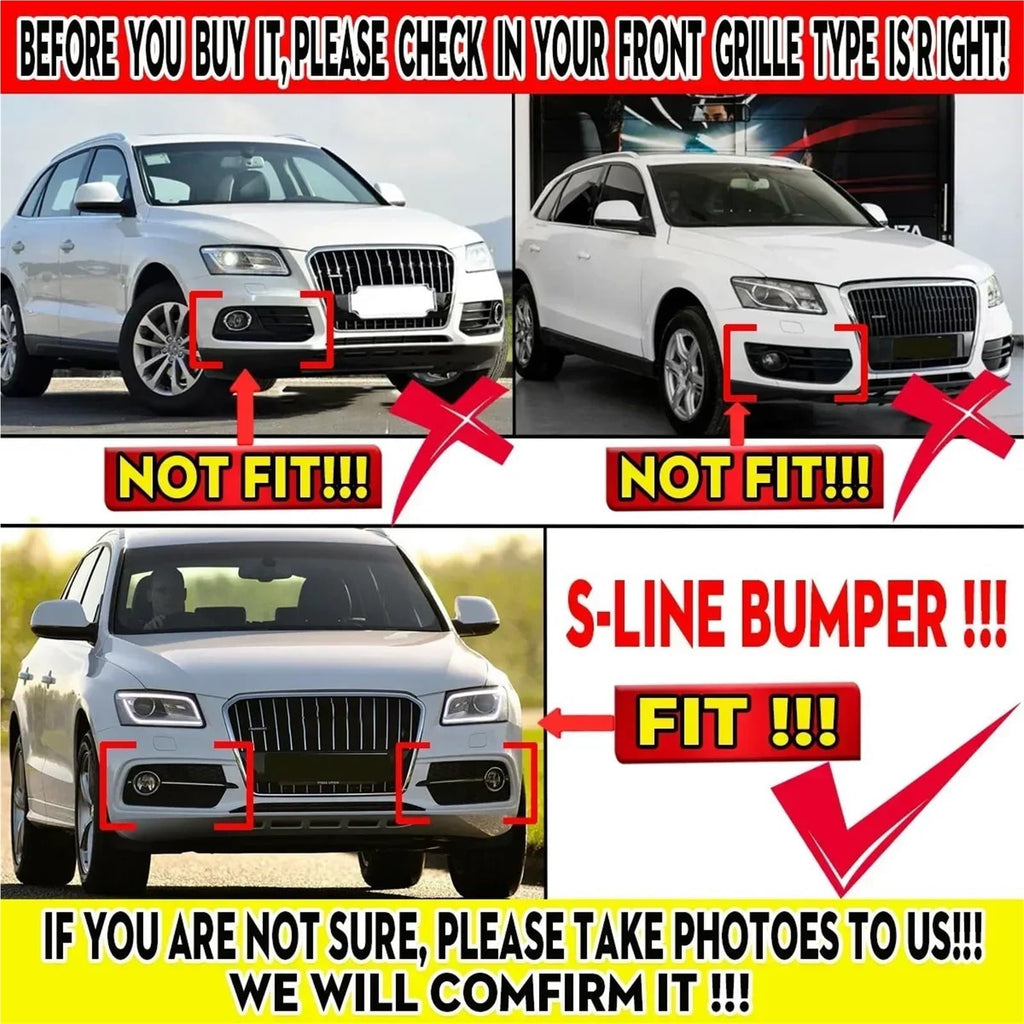 Front Fog Light Lamp Lower Cover Grille Compatible With Audi Q5 Sport S-line