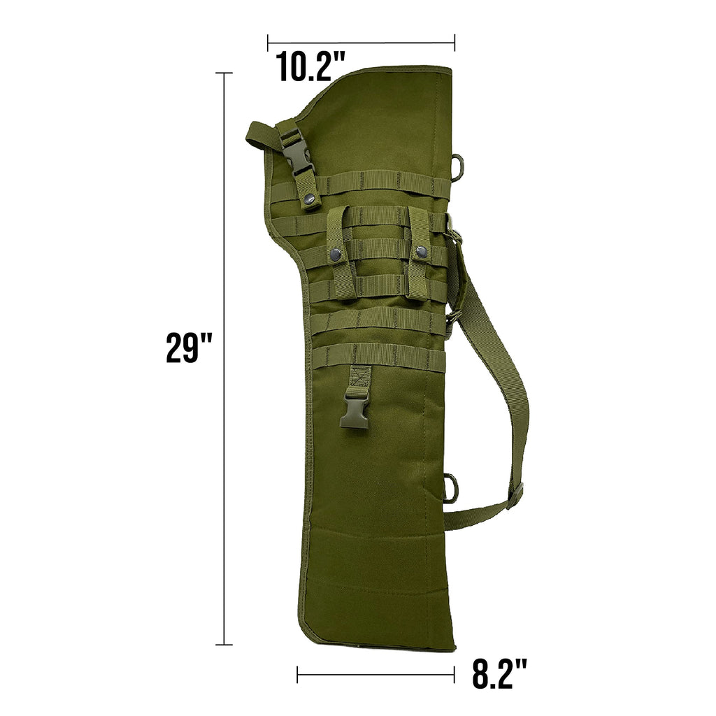 Silfrae Tactical Shotgun Rifle Scabbard Bag Shoulder Bag (DarkGreen1)