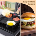 MyLifeUNIT 4 Cup Egg Frying Pan Nonstick Breakfast Skillet Induction Ready