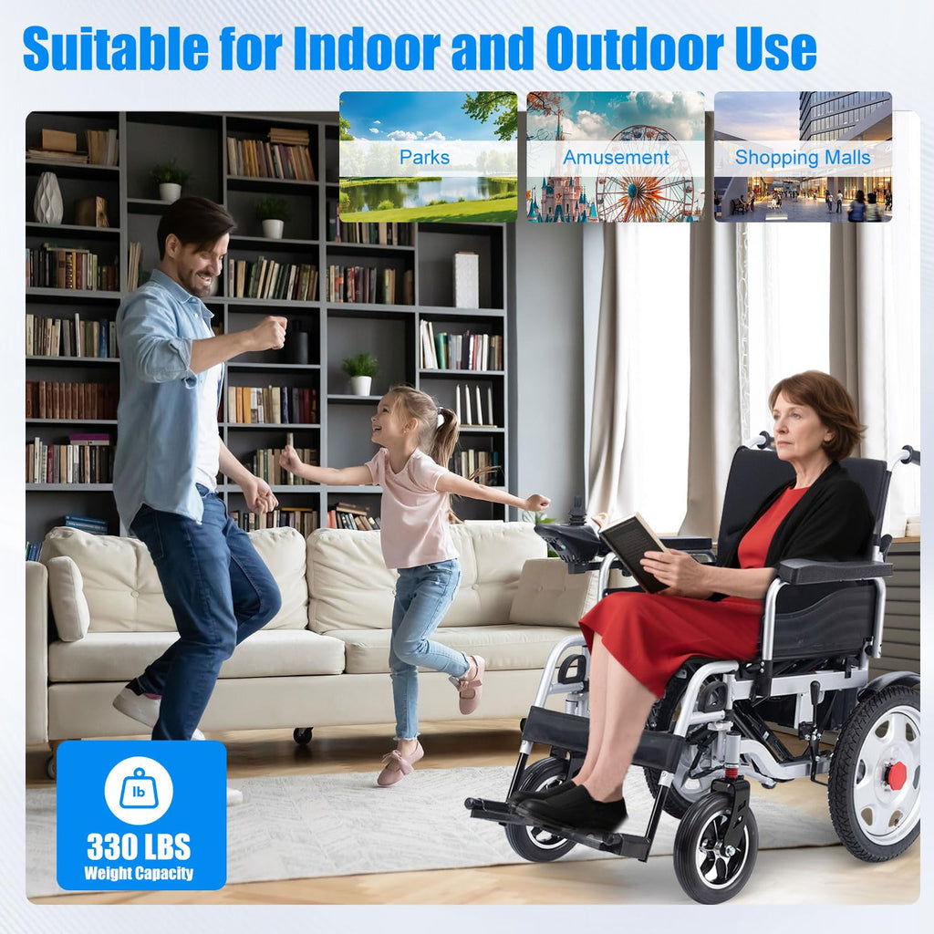 Electric Wheelchairs for Adults, 25 Miles All-Terrain Power Wheelchair