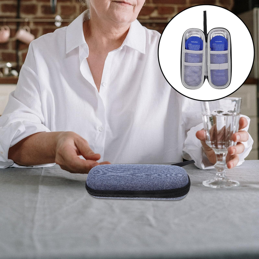 COHEALI Insulin Vial Storage Box and Portable Insulin Cooler Bag with 2 Blue Ice