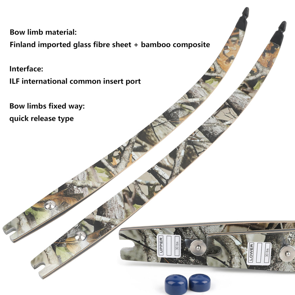 limaity 64" Takedown Hunting Recurve Bow ILF Limbs CNC Riser Right Handed