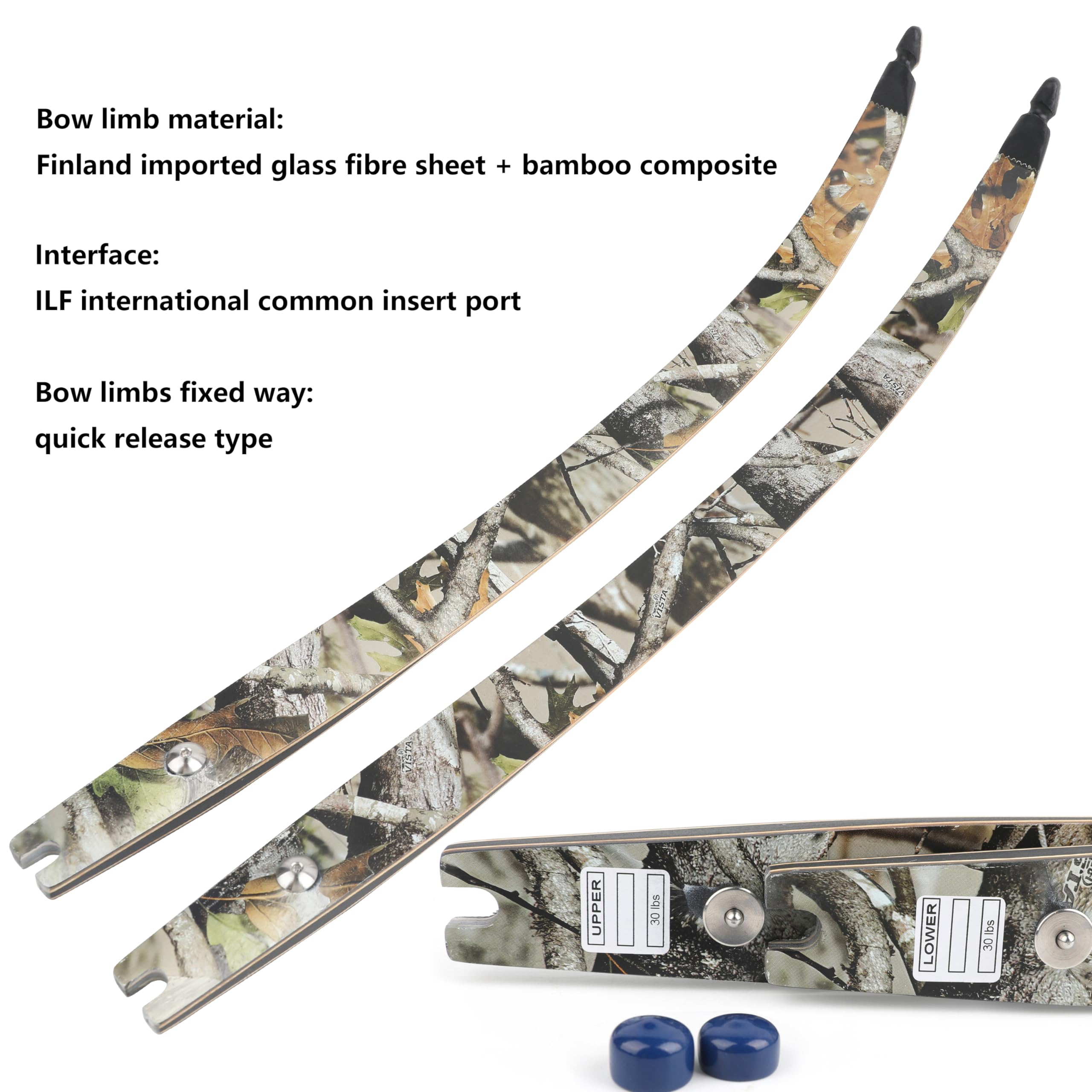 limaity 64" Takedown Hunting Recurve Bow ILF Limbs CNC Riser Right Handed