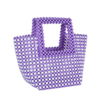 Women Acrylic Beaded Tote Bag Macaron Color Evening Wedding Party Purse