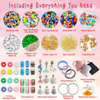 Leitait Girls Bracelet Making Kit 3400pcs Charm Jewelry DIY Craft Gift Ages 5-12