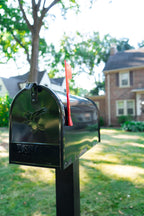 Architectural Mailboxes Elite Post Mount Mailbox Black Large