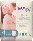 44 Count Bambo Nature Premium Eco-Friendly Training Pants, Size 4 (15-31 Lbs)