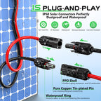 Vansdon Solar to XT60 Cable- 10AWG 30FT XT60 Solar Cable Charging Extension