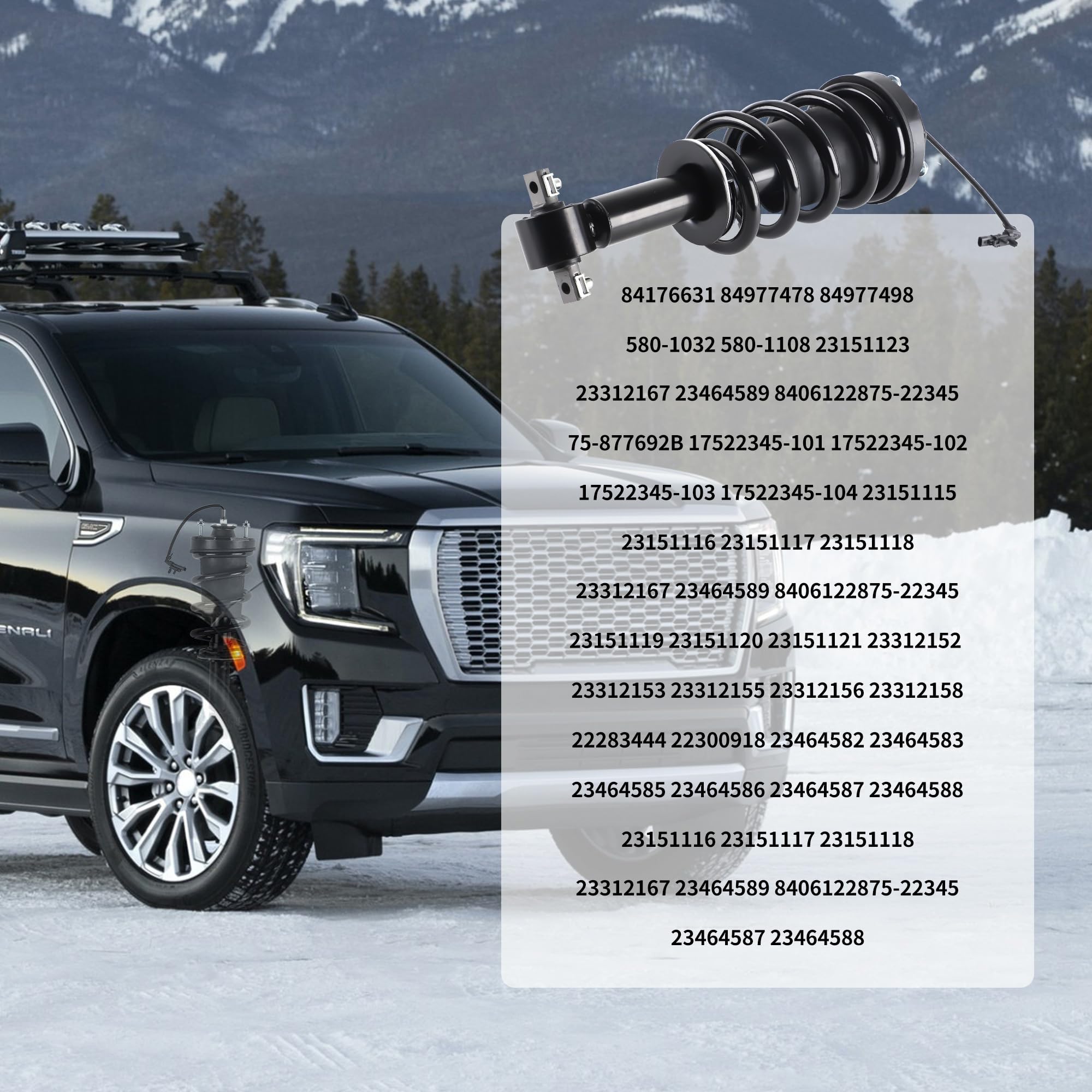 Richeer Front Strut Shock Absorber 2PCS 2015-2022 Escalade Tahoe Silverado