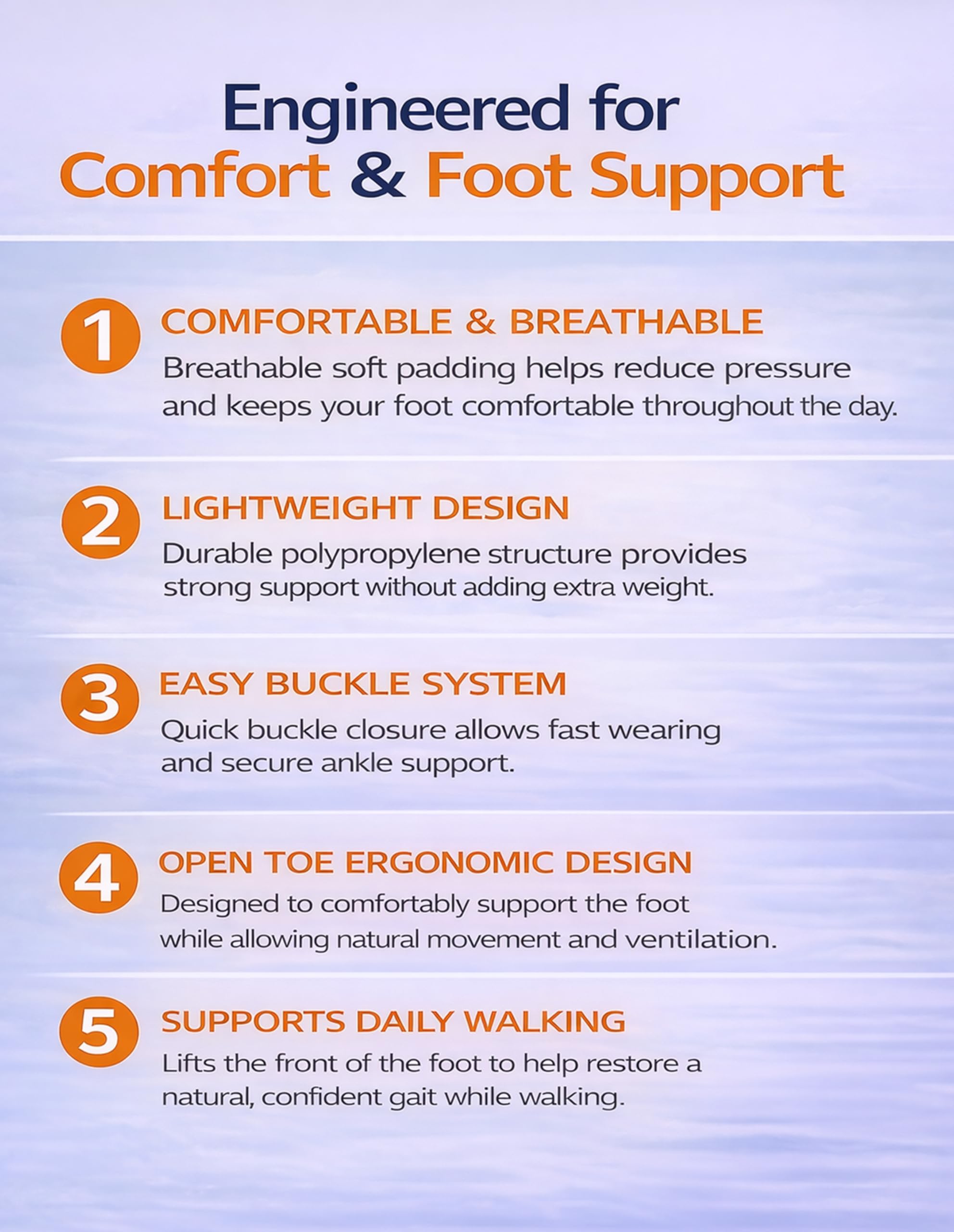 Foot Drop Brace AFO Brace for Walking – Ankle Foot Orthosis Drop Foot Brace for
