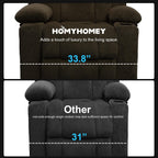 HOMYHOMEY Power Lift Recliner Chair for Living Room Elderly with Massage Recliners Footrest Cup Holder Oversized Electric Heated Reclining Single Sofa Chairs Storage (Brown)