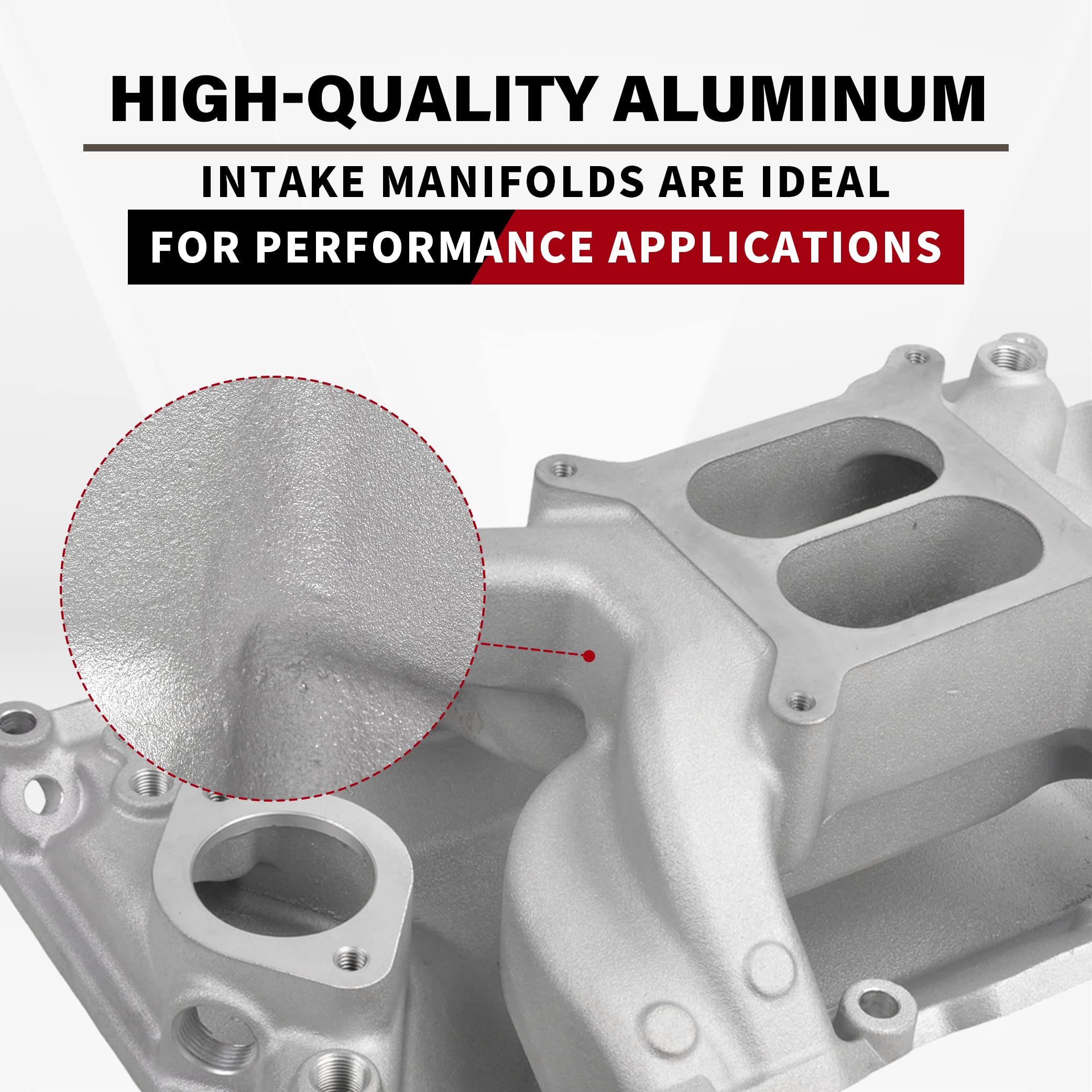 FGJQEFG Intake Manifold Aluminum Dual Plane Compatible with 1967-2003 Small