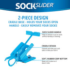 Sock Slider Sock Aid Kit & Shoe Horn Easy On Off Dressing Aid Blue Travel