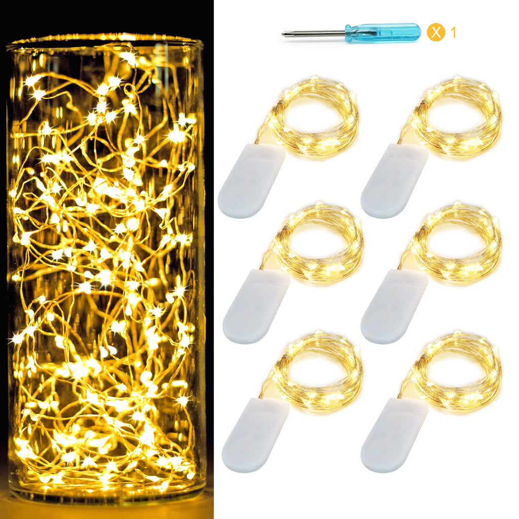 6 Pack 7Ft Starry String Lights No Remote Waterproof Fairy String Lights 20
