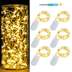 6 Pack 7Ft Starry String Lights No Remote Waterproof Fairy String Lights 20