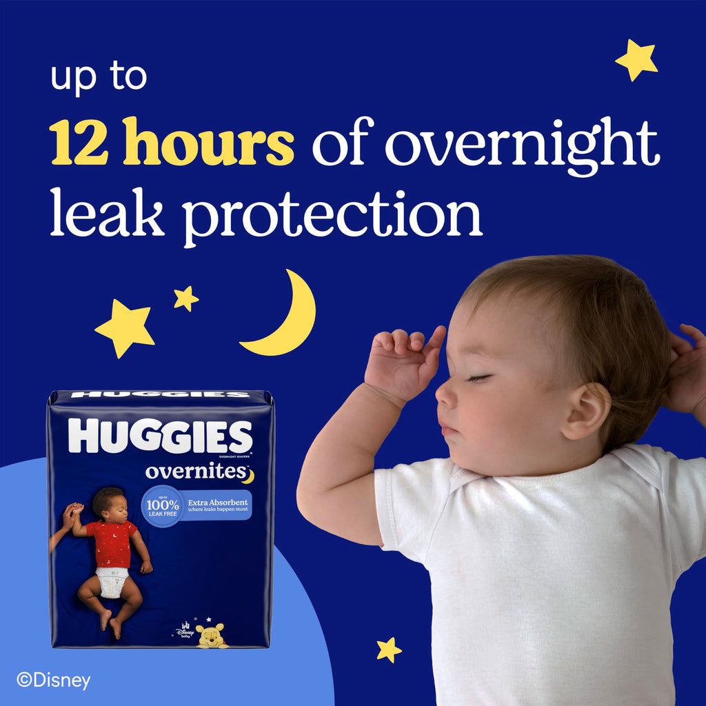 33 Count Huggies Overnites Size 3 Overnight Diapers (16-28 lbs),  Packaging May