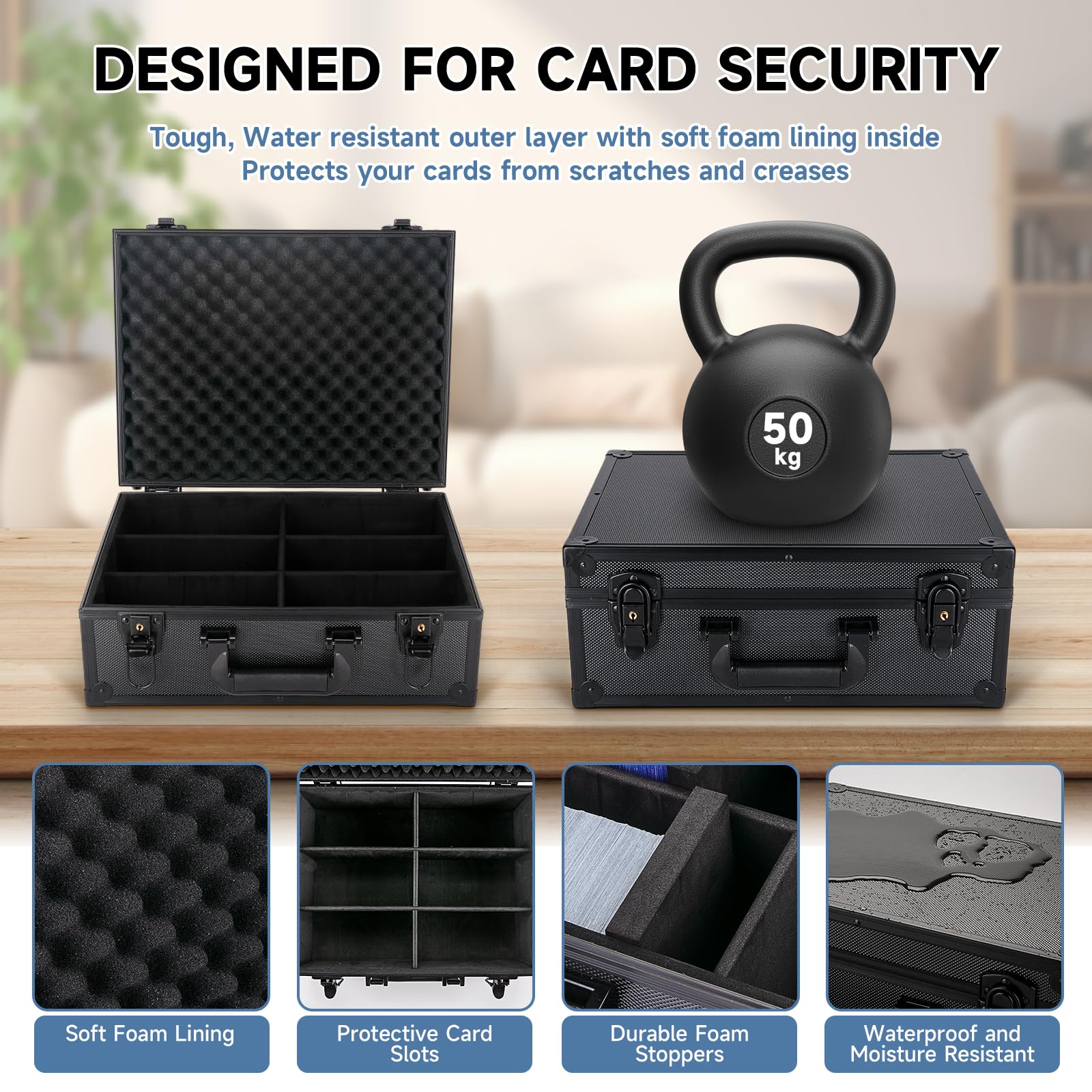 Trading Card Storage Box 600+ Toploaders MTG Sports Cards Hard Case