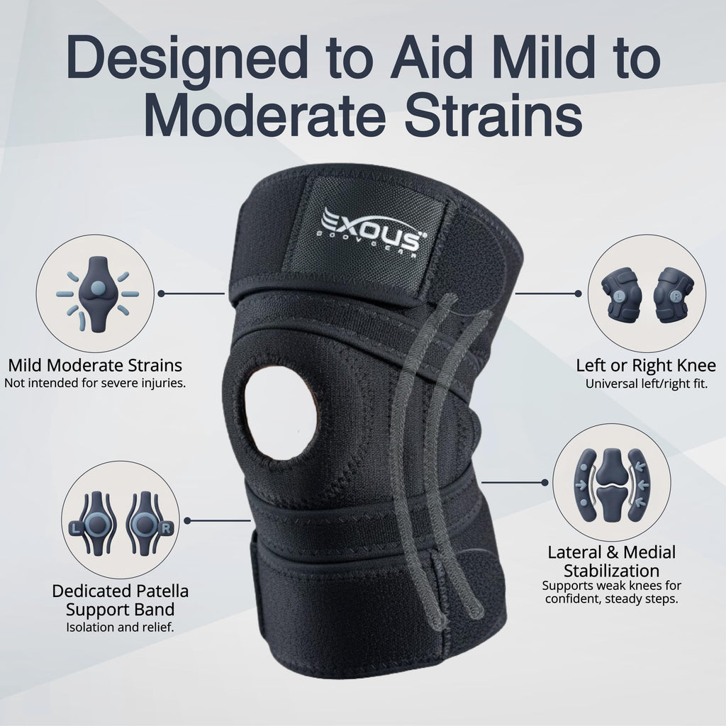 EXOUS BODYGEAR Knee Brace For Women & Men For Arthritis Acl, Mcl Pain Patented