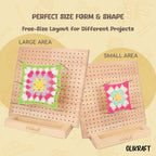 Olikraft 9.5" Crochet Blocking Board with Pegs 15 Pins - Granny Square Blocking
