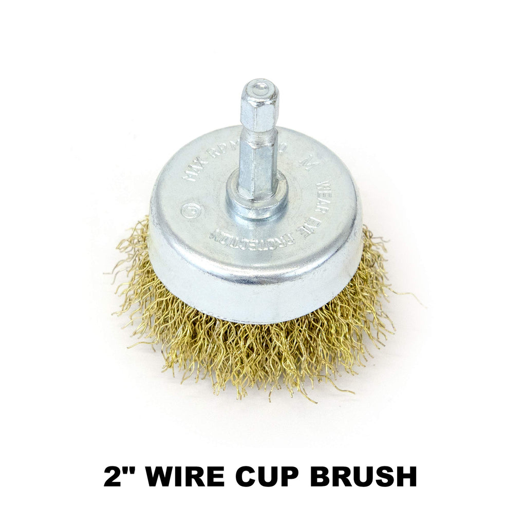 6 Pieces Mibro 971531 1 1/2-inch to 3-inch Wire Wheel Brush Set for Removing